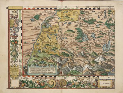 Beierse landkaarten van 1568 (Tafel 21) door Philipp Apian